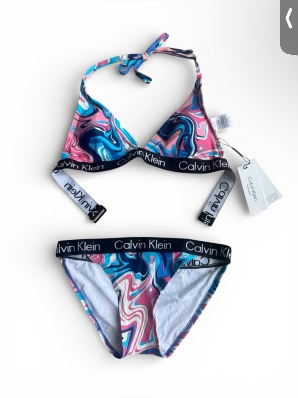 Calvin Klein Paint Spill Logo Triangle Bikini Set